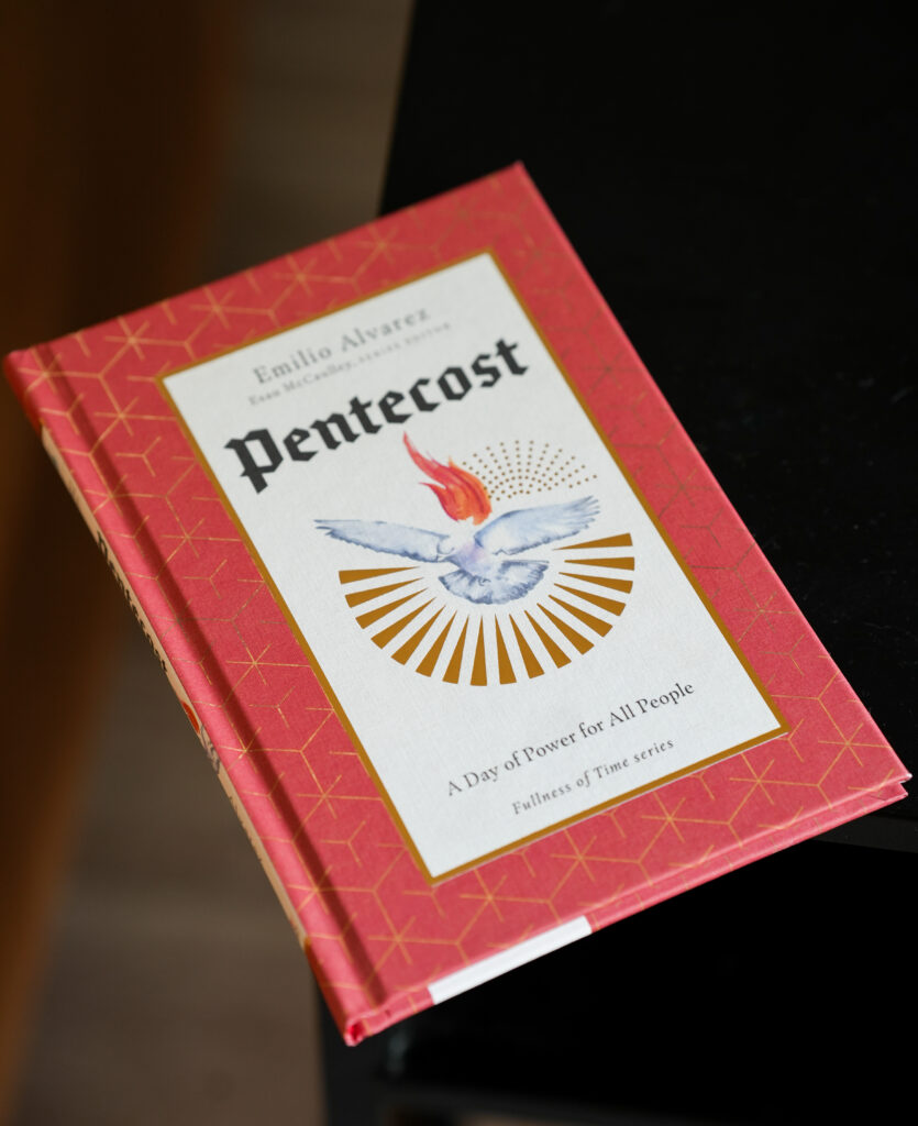 Pentecost book on a black table
